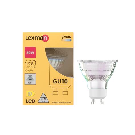 Ampoule led réflecteur GU10 460lm 50W blanc chaud dimmable LEXMAN