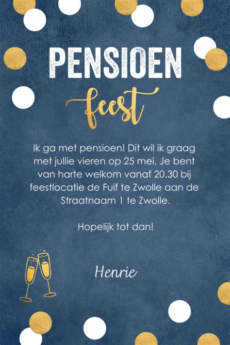 Pensioenfeest Uitnodigingen