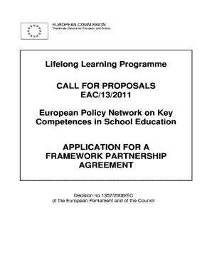 Fillable Online Lifelong Learning Programme CALL FOR PROPOSALS