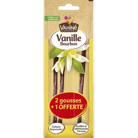 VAHINE Gousses De Vanille En Sachet 2 Gousses 1 Offerte 6g Pas Cher