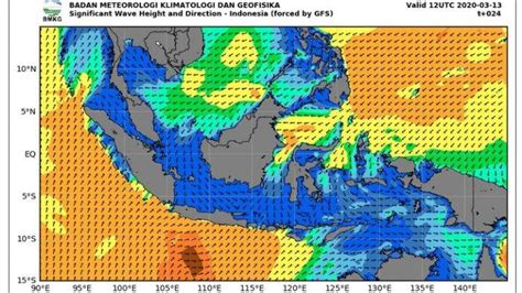 Peringatan Dini Gelombang Tinggi Bmkg Kamis 22 April 2021 Diprediksi 4