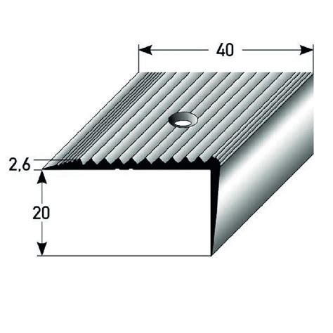 Proviston Treppenkantenprofil 20 X 40 X 1000 Mm Winkel Alu Eloxiert