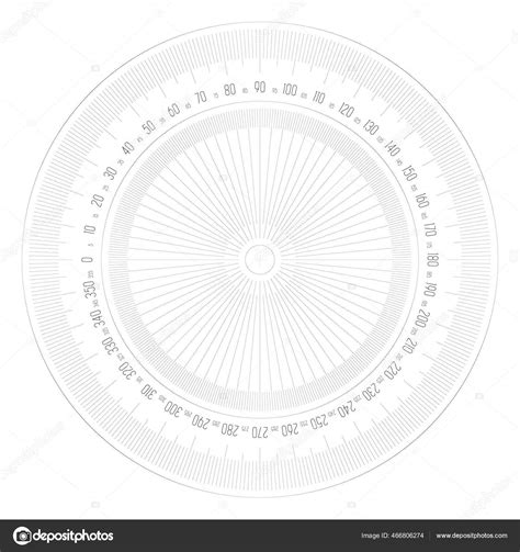 Instrumento De Medici N Completo Del Transportador De Grados Vector