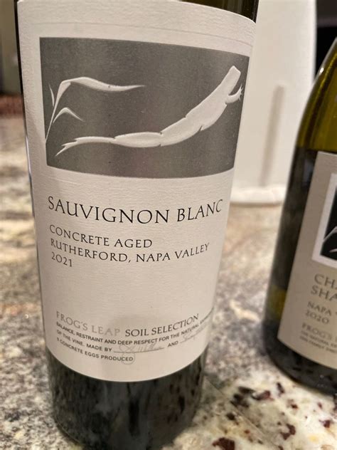 2021 Frogs Leap Sauvignon Blanc Concrete Aged Usa California Napa