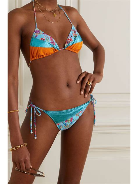 Etro Dreams Patchwork Triangle Bikini Net A Porter