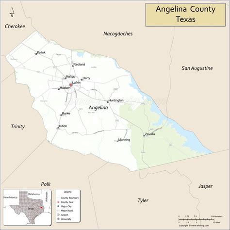 Angelina County Map, Texas - Where is Located, Cities, Population ...