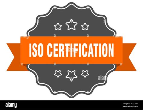 Iso Certification Label Iso Certification Isolated Seal Retro Sticker