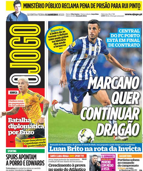 Capa Jornal O Jogo 5 Janeiro 2023 Capasjornais Pt