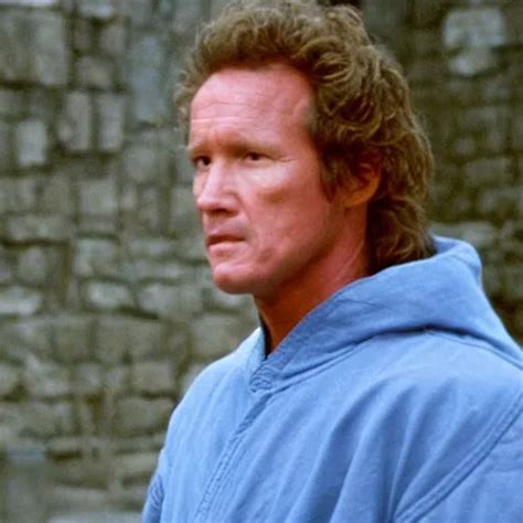 Linden Ashby As A Martial Artist Wearing A Light Blue Stable