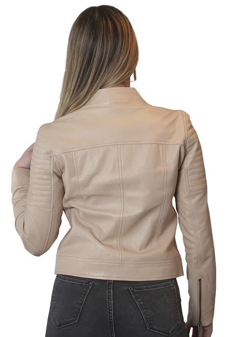 Chaqueta Cuero Chg Nude