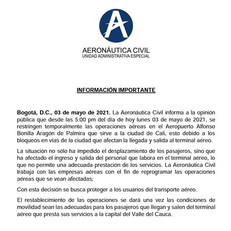 Aeronáutica Civil De Colombia On Twitter Informaciónimportante Sobre