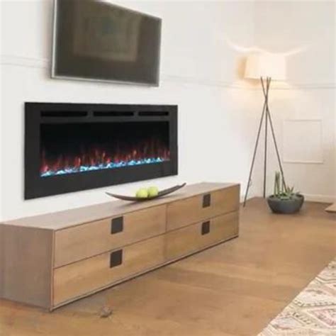 Simplifire Allusion Recessed Linear Electric Fireplace Sf All Bk