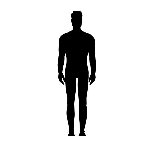 Man full height black silhouette 21621050 Vector Art at Vecteezy