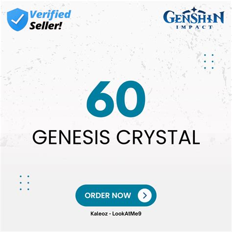 Genshin Impact 60 Genesis Crystal UID Genshin Impact KALEOZ