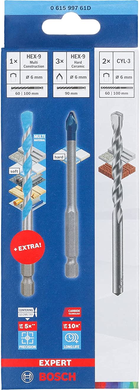 Bosch Professional Coffret Mixte De Forets Expert Hex Hardceramic