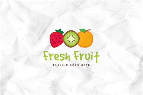 Fresh Fruit Logo Template Logos Ft Food And Smoothie Envato