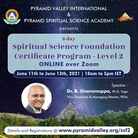 3day Online Spiritual Science Foundation Certificate Course-Level 2