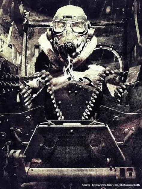 This badass tail gunner in a Lancaster bomber in WW2. : r/pics