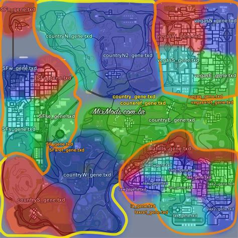 Flor Municipios Cielo Gta San Andreas Mapas De Todo Feudal Bruja Bandido