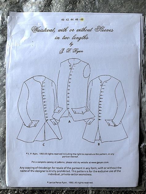 18th Century Mens Clothing Patterns