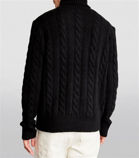 Ralph Lauren Wool Cashmere Cable Knit Sweater Harrods US