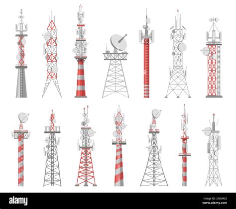 Wireless Towers Telecommunication Network Tower Mobile And Radio