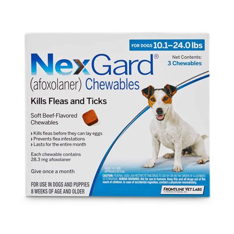 NexGard Chewable Flea & Tick for Dogs 10.1-24 lbs - 3 Pack | UPCO