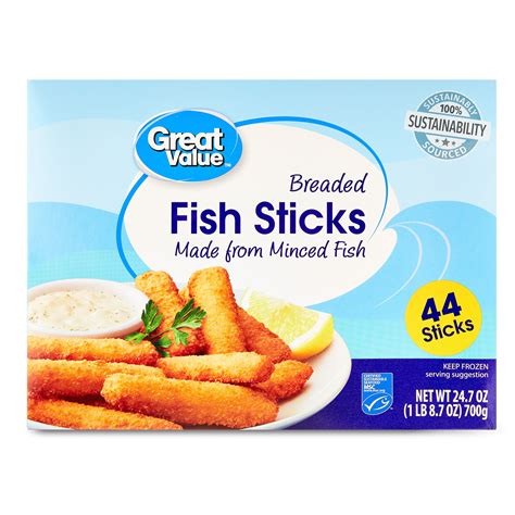 Great Value Breaded Fish Sticks Oz Count Frozen Walmart