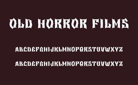 Old Horror Films free font