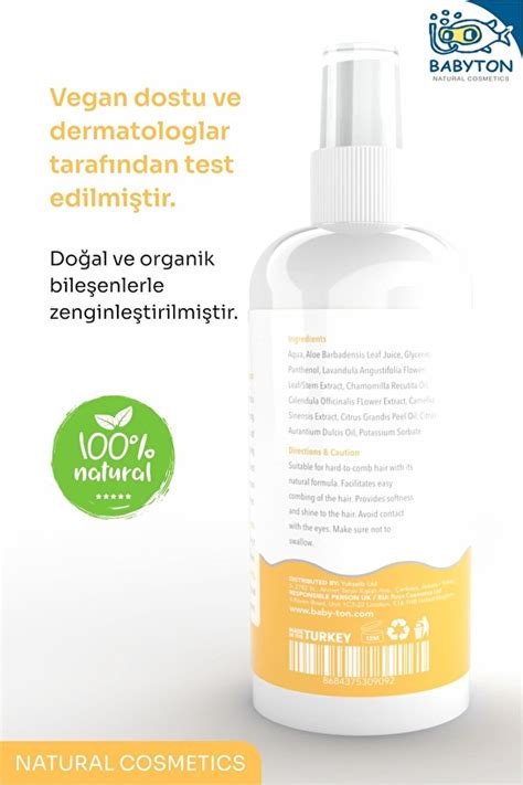 BABYTON Bebek ve Çocuklar için Kolay Saç Tarama Spreyi 200 ml Fiyatları