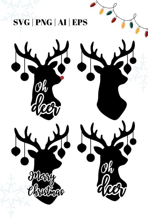 Christmas Deer SVG Bundle Merry Christmas Svg Oh Deer SVG - Etsy ...