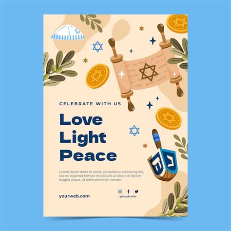 Free Vector Vertical Poster Template For Jewish Passover Celebration