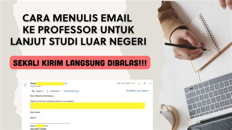 Cara Menulis Email Ke Professor Luar Negeri Untuk Studi Lanjut S2 Dan