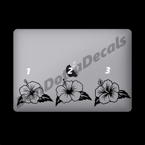 Hibiscus Decal Vinyl Decal Car Decal Laptop Decal - Etsy