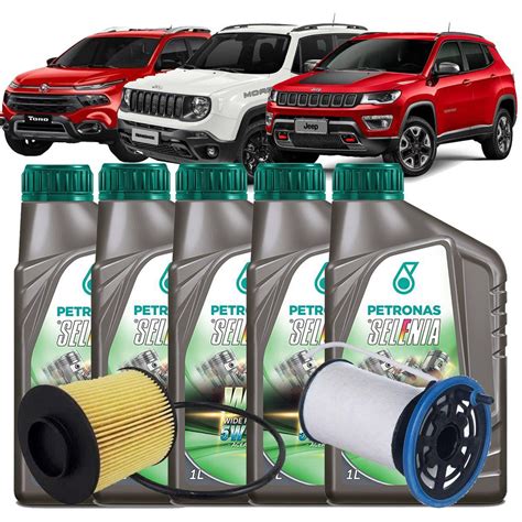 Kit Revisão Troca De Oleo Selenia 5w30 WR E Filtros Fiat Toro Jeep