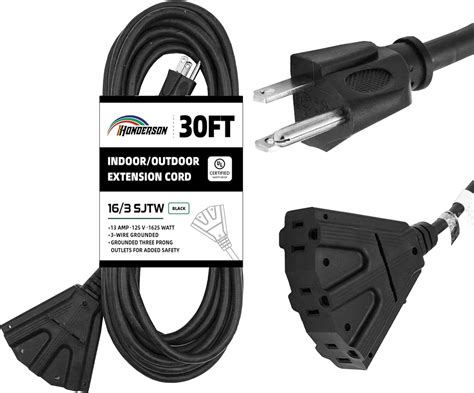 Amazon Honderson Outlets Indoor Outdoor Extension Cord