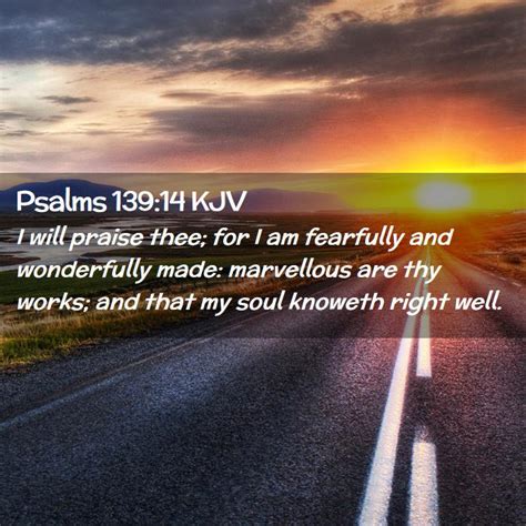 Psalms 139:14 KJV Bible Verse Images