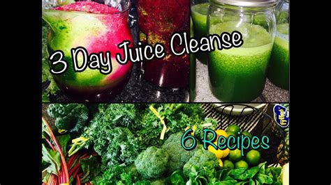 3 Day Juice Cleanse 6 Juice Recipes Youtube