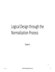 Topic The Normalization Process V2 Pdf Logical Design Through The