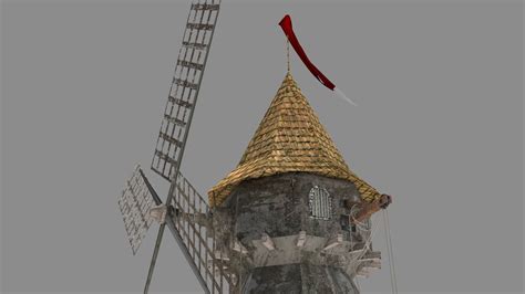 Medieval Windmill - 3D Model by renatodalle