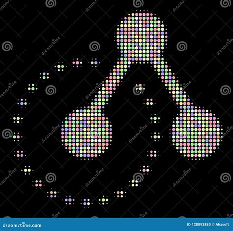 Molecule Structure Analysis Halftone Mosaic Of Dots Stock Vector