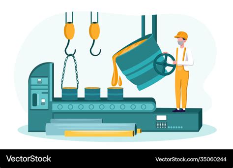 Worker Metallurgy Industry Royalty Free Vector Image