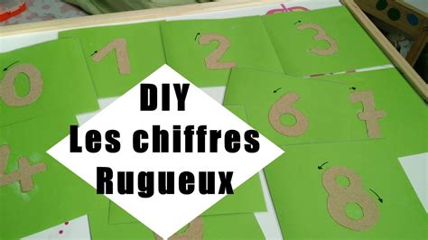 Diy Les Chiffres Rugueux Montessori Formes Et Contours Des