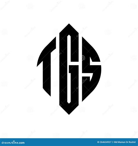 Tgs Circle Letter Logo Design With Circle And Ellipse Shape Tgs