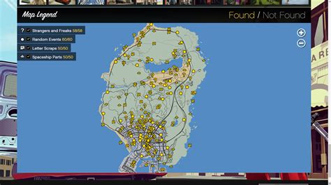 GTA 5 Strangers & Freaks, Letter Scraps, and Random Events Location Map ...