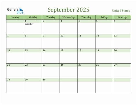 Show Me A Calendar For The Month Of September 2025 In Excel Vevay