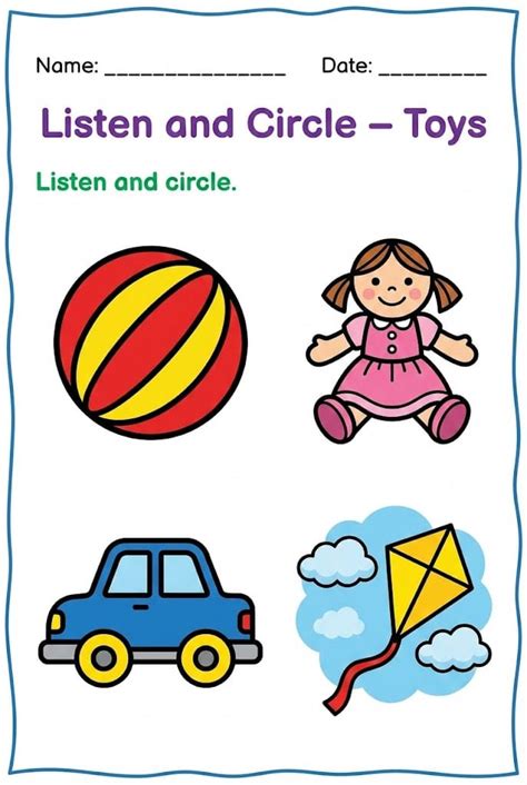 Listen And Circle Sing Tradução - Listen & Circle Worksheets - Free Image & PDF Printables