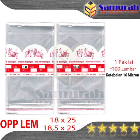 Jual Plastik Opp Lem Seal X X Cm Tipis Micron Isi