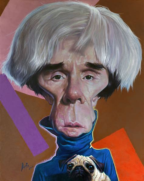 Caricature : "Andy Warhol & Dog" Painter by Noppera Bosri | Portrait ...