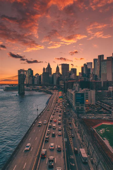 New York Sunset | Sunset wallpaper, Scenery wallpaper, Pretty landscapes
